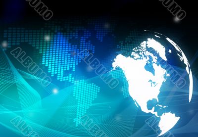 world map technology-style