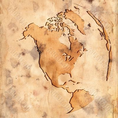 world map-vintage artwork