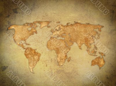 world map-vintage artwork