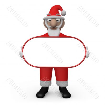 Santa with Empty Sign