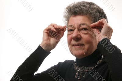 lady in glasses