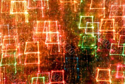 abstract rectangular light tracks