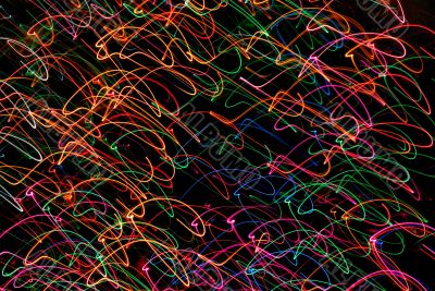 abstract rectangular light tracks