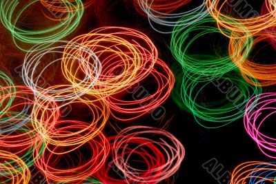 abstract rectangular light tracks