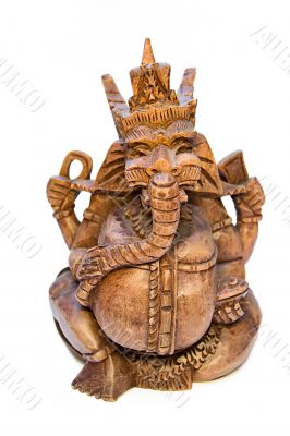 Wooden figurine of the Indian deity Ganesh