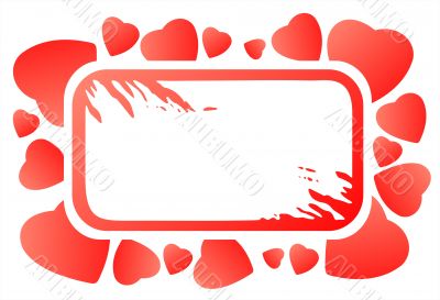 grunge heart frame