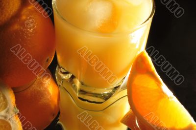 Orange juice and orange