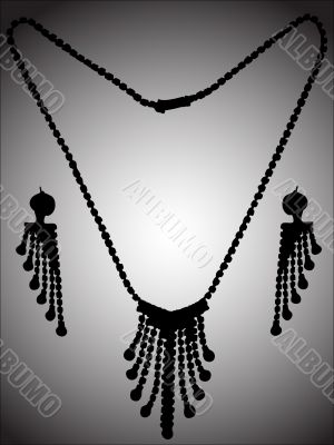 Necklace and ear-drop