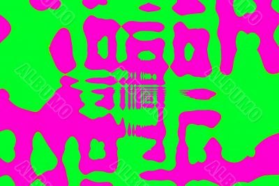 pink and green