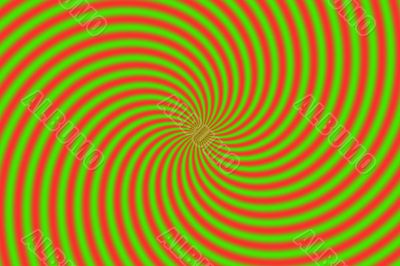red and green spiral
