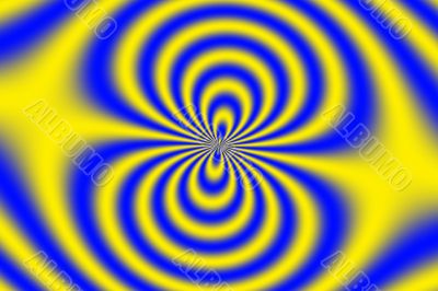 blue and yellow warp