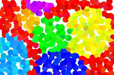 multicoloured cell shapes