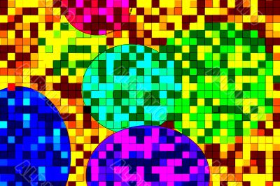 circles and square tiles