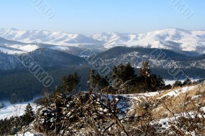 Altai Mountain with snow