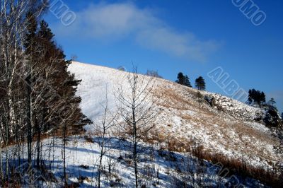 Altai Mountain with snow