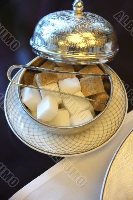 Silver sugar holder