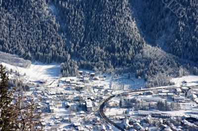Chamonix in winter