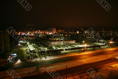 Kind on night, winter city - 2.