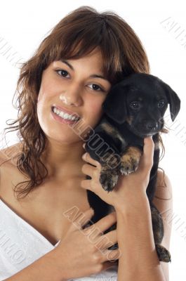 Woman whit her dog