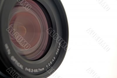 Objective of a digital camera. isolated