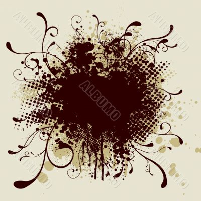 halftone round splat