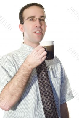 Businessman Isolated Coffee Break