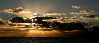 sunbeams in the clouds
