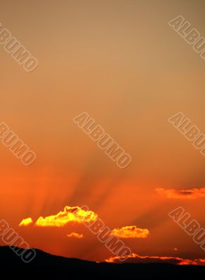 nice red and yellow sunset