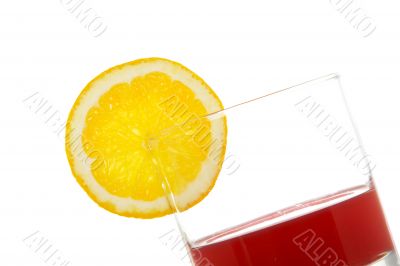 Fresh juice with lemon slice