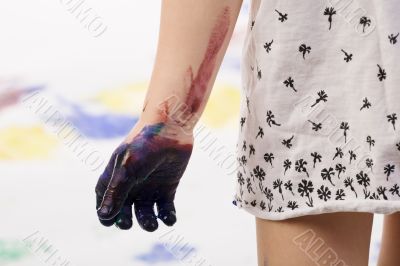 painted hand