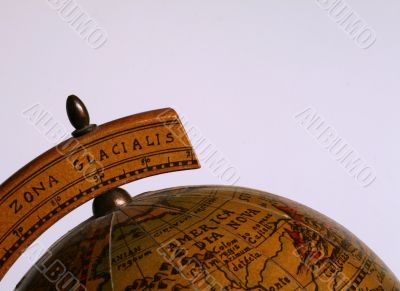 old globe with many countrys