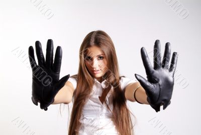 woman shows