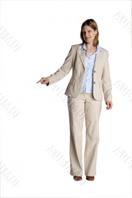 standing woman shows