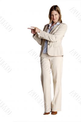 standing woman shows