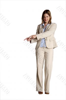 standing woman shows