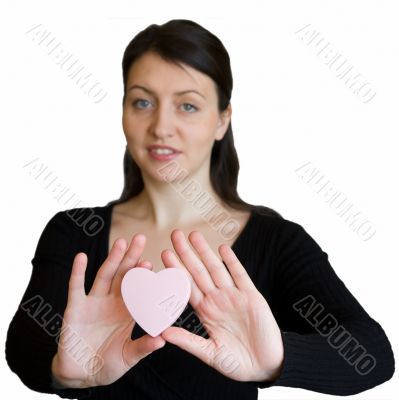 woman with heart
