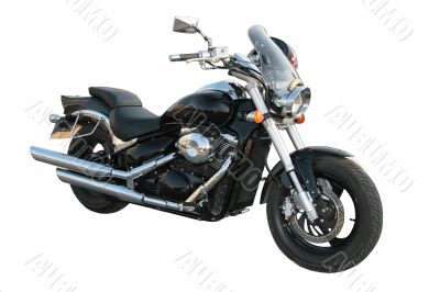  Black motorcycle.