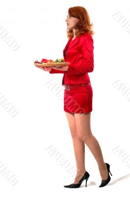 businesswoman on dinner