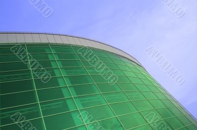 large building of green glass
