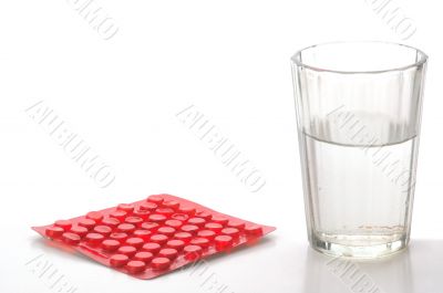 watter and pills