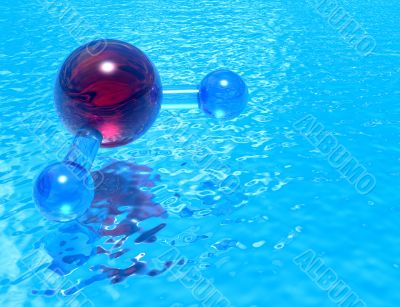 Pool of H2O - red