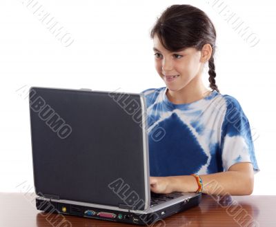Girl whit laptop