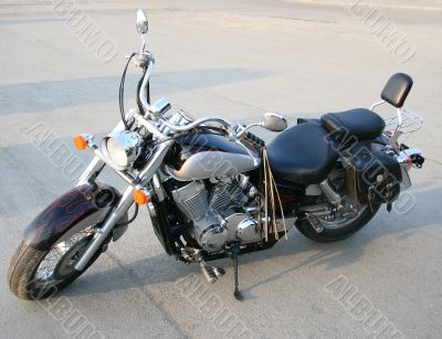 The motorcycle.