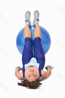 Woman with a gym ball