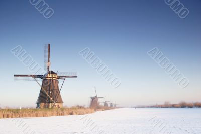 Windmills in winter