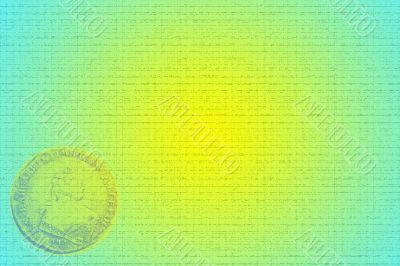 abstract background with scene of the old coin