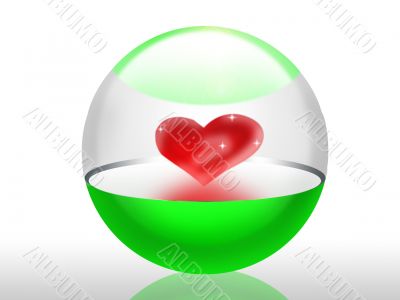 Heart in a sphere