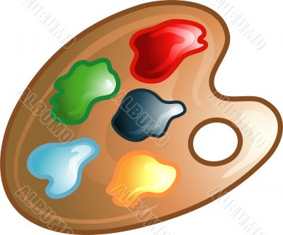 Painting palette icon or symbol