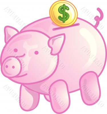 Piggy bank icon or symbol