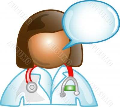 Female Dr. comment icon